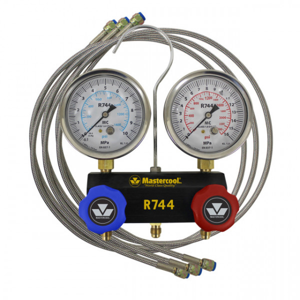 Mastercool Druckminderer, Flaschenheizung, Formiergasset, Manometer